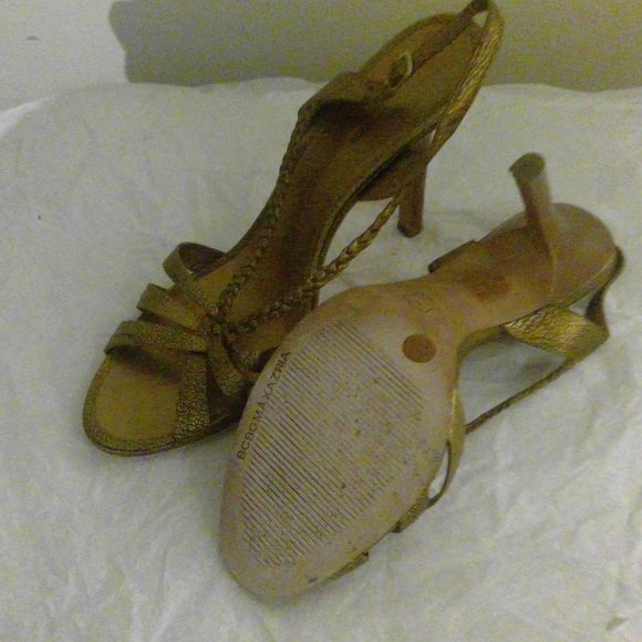 BCBGMAXAZRIA Sexy, Leather, Metallic Madras, - Picture 2 of 3